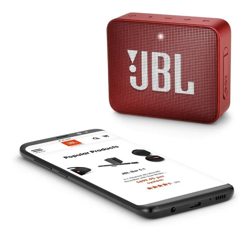 Caixa Bluetooth 5.0 Jbl Go2 Portatil Vermelho Prova De Agua
