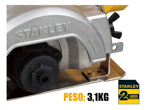 Imagem 5 de 10 de Serra Mármore 220v Stanley 4.1/2 1200w Tipo Makita