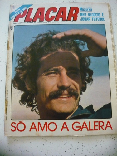 Revista Placar 230 Poster Zico Flamengo Jornal Rivelino 1974