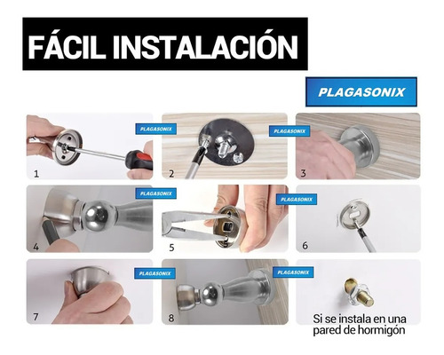 Imagen 5 de 10 de Traba Tope Magnetico Acero Inoxidable Puertas Chico Tp-105
