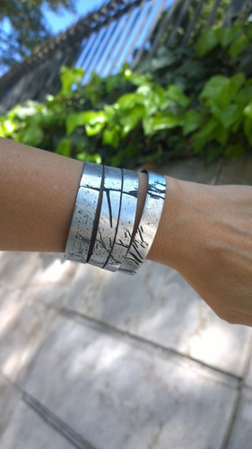 Imagen 2 de 8 de Brazalete Plateado, Accesorio De Moda, Varios Colores