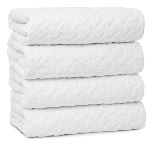 Toalla De Baño De Algodón Ultra Absorbente 4 Piezas