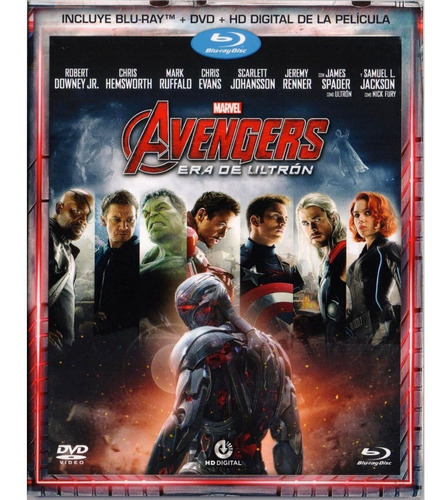 Avengers Era De Ultron Marvel Pelicula Blu-ray + Blu-ray 3d