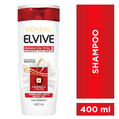 Shampoo Reparación Total 5 Elvive L´oréal Paris X 400 Ml