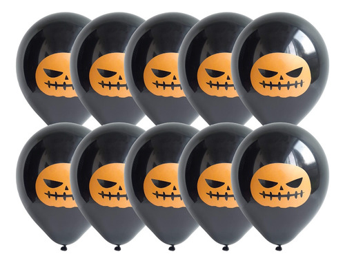 Globos Latex X 10 U Halloween 12 Pulgadas Calabaza Cotillon