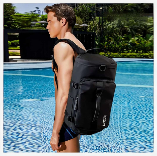 Mochila Guarda Zapatilla Se Hace Bolso Deportivo Impermeable Negro