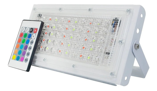 Reflector Led Rgb Multicolor 50w 127v Con Control Lumicraft