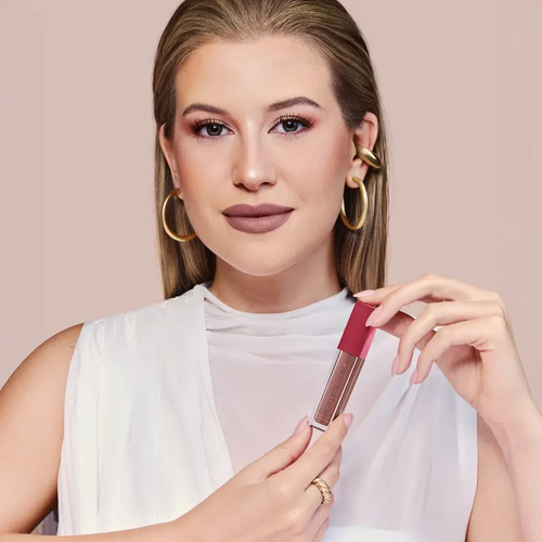 Batom Líquido Rosa Lótus Niina Secrets Skinny Matte 5ml Cor Rosa-escuro