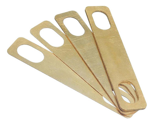 Paquete De 4 Cuñas Para Bajo De Guitarra De Latón 0.2mm