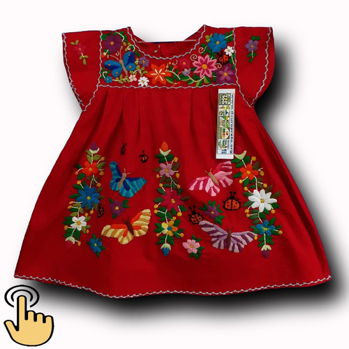 Vestido 1 Ano Estilo Batinha Em Algodão Bordado A Mao 