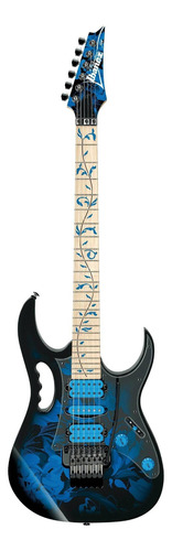 Guitarra eléctrica Ibanez PIA/JEM/UV JEM77P de american basswood 2015 blue floral pattern con diapasón de arce