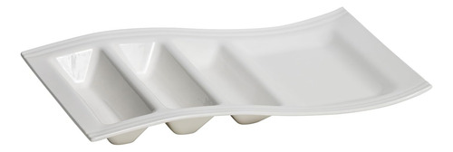 Plato Apilable Para Servir Tacos Con Divisores, Elegante Sop