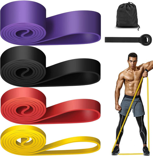 Bandas De Resistencia,4 Pack Bandas Elásticas,loop Bands,