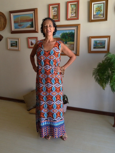 Vestido Feminino Tecido Longo Hilde