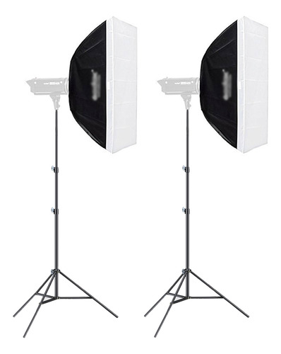 Kit 2 Softbox Montura Bowens Caja De Luz 60x90cm + Tripies
