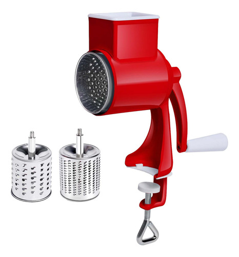 Molino De Maíz Con Abrazadera De Mesa, Rojo 2 Hojas