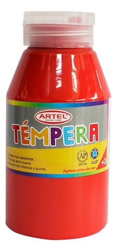 Frasco Tempera Artel 250ml - Los Colores Color 88 Bermellon