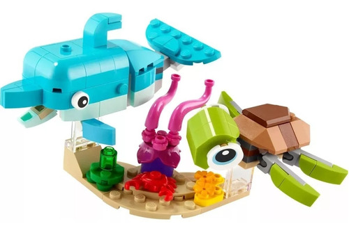 Lego Creator 3 En 1 Delfin Y Tortuga Animal 137 Pcs 31128 Ed