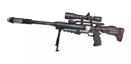 Rifle De Precisão Sniper De Brinquedo Arma Mira A Lazer Nerf