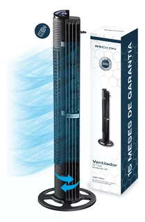 Ventilador De Torre Turbo Power 6 Velocidades +control Remoto +oscilación Con Modos De Uso Y Display Led - 102cm Beckon