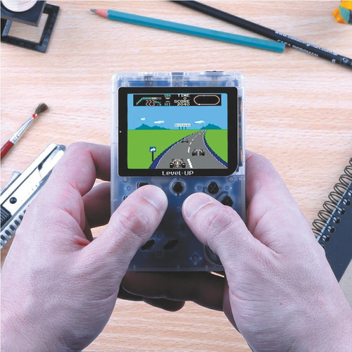 Consola Retro Boy 8bits Portatil Con 168 Juegos Transparente