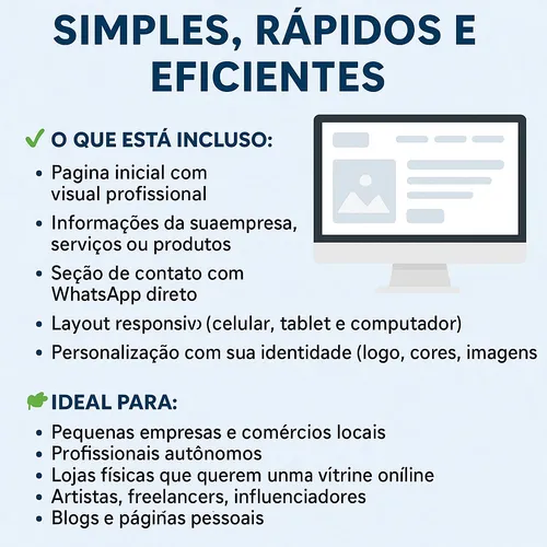 Criação De Site Simples Para Empresa, Loja, Portfólio, Blog