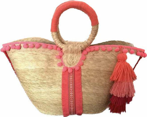 Bolsa De Palma Para Playa Color Coral