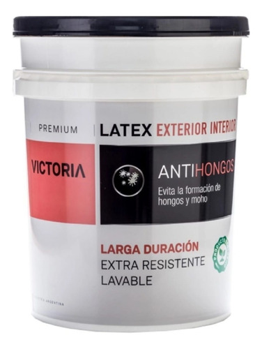 Pintura Latex Ext Int Antihongos Victoria 4 Lts Rojo Teja Semimate