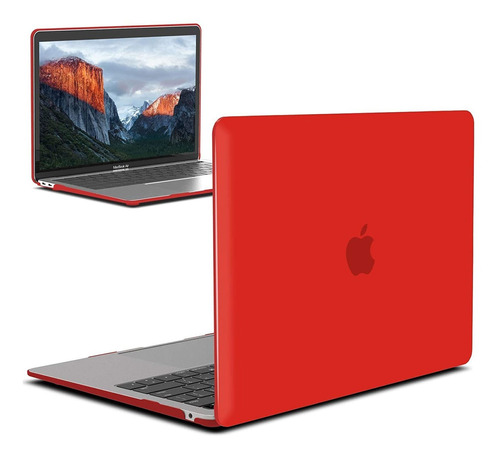 Funda Hard Macbook Air 13 Inch M1 A2337 A2179 A1932 Roja