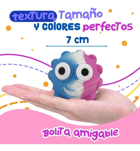 Imagen 2 de 10 de Set 2 Pcs Squishy Luz Led Eyepop Apachurrar Juguete Ptq-063