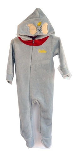 Pijama Mameluco Dumbo Bebe  Invierno Peluche 