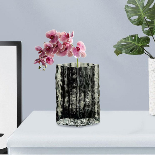 Florero De Vidrio, Florero Hidropónico, Decoración, Gris