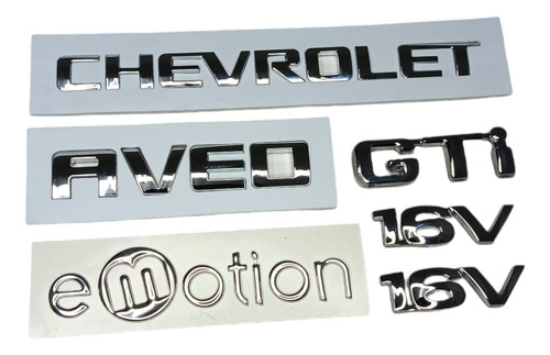 Emblemas Traseros Chevrolet Aveo Emotion Gti 16v
