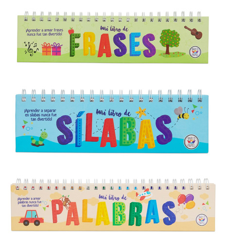 Libro Didáctico Combo X3 Mi Libro De Silabas Frases Palabras