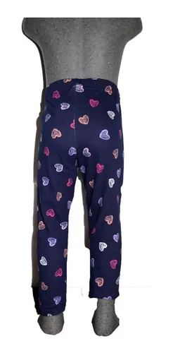 Leggins Azul Marino Ni a Corazones Estampados