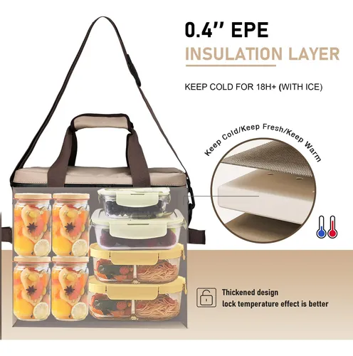 Bolso De Refrigerador Aislada Ville 20l Con Mango Superior A