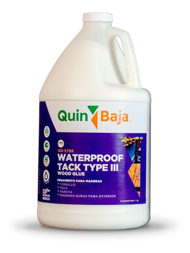 Pegamento Waterproof Tack Type Tipo Iii Galón 4.1kg Quinbaja