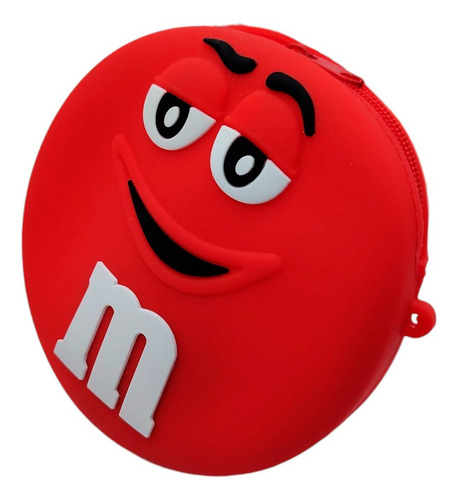 Bolsa De Silicón Diseño De M&ms Con Correa Y Cierre Rojo Mm