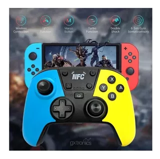 Mando Para Nintendo Switch Pro Inalámbrico Controller Nfc Color Amarillo/Rojo/Azul/Plateado