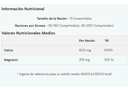 Calcio Y Magnesio 90 Tabs Myprotein