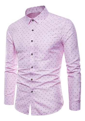 Camisetas De Vestir Oxford De Manga Larga For Hombre, De Ma