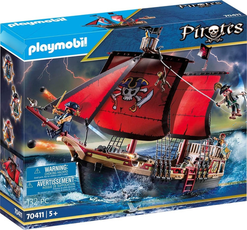 Playmobil Pirates 70411 Playset Barco Pirata Calavera