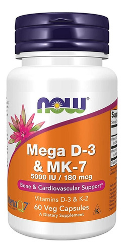 Mega Vitamina D3 Y Mk-7 60 Caps - Unidad a $4415