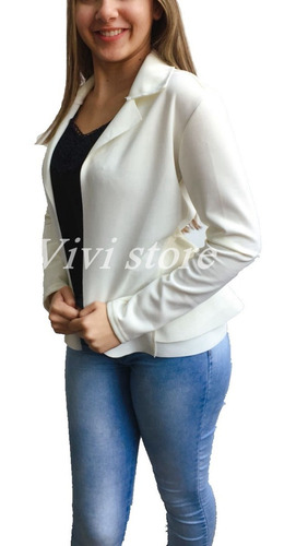 Imagem 3 de 8 de Blazer Casaquinho Neopreme Feminino Terninho Formal Fornece