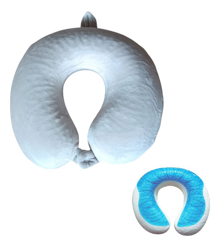 Collarin Almohada Cervical Viscoelástica Cuello U Gel Funda