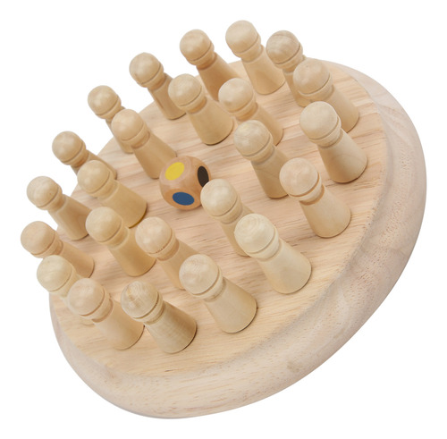 Juego De Memoria Para Niños De Ajedrez Con Palos De Madera,