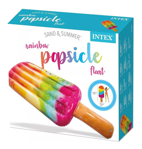 Colchoneta Flotador Inflable Paleta Colores Intex 58766