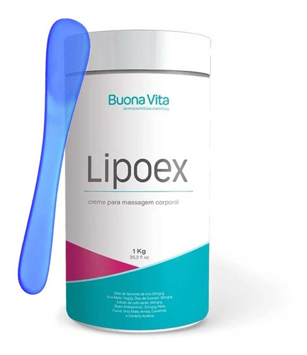 Creme Lipoex 1kg Massagem Corporal Redutor Gordura Celulite