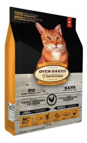 Oven Baked Pollo Gatos Senior O Control Peso 2,27 Kg / Cds