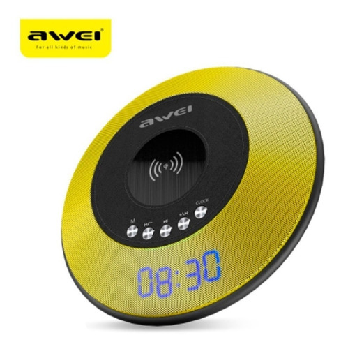 Caixa De Som Bluetooth Y290 Carregador Portátil Sem Fio Awei Cor Amarelo